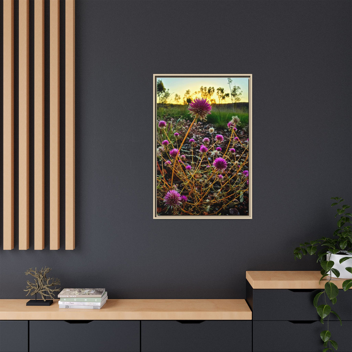 Framed Wildflower Canvas Print