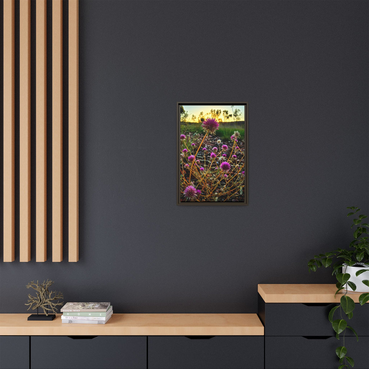Framed Wildflower Canvas Print