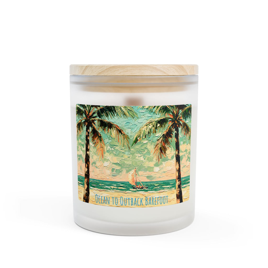 Coastal Palm Beach Frosted Glass Candle