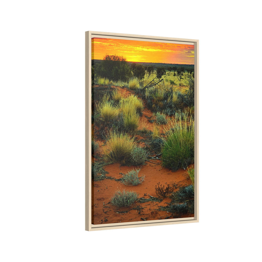 Desert Sunset Framed Canvas