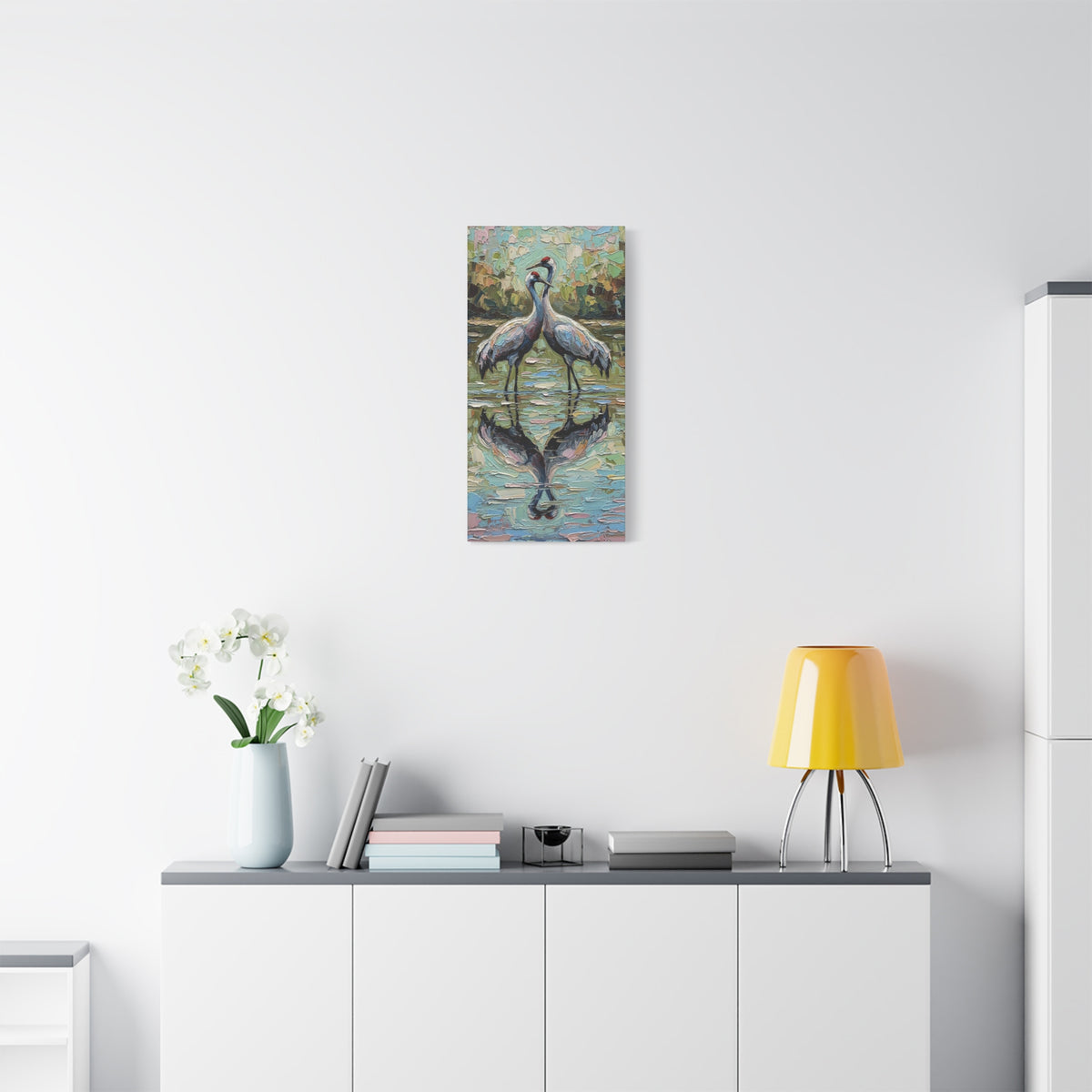 Brolga Reflection Canvas