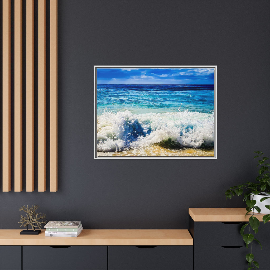 Ocean Waves Framed Canvas