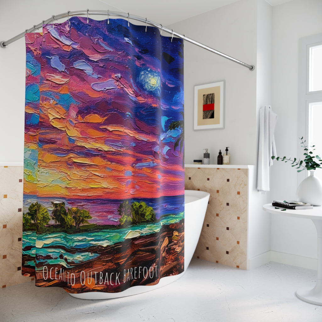 Tropical Sunset Shower Curtain