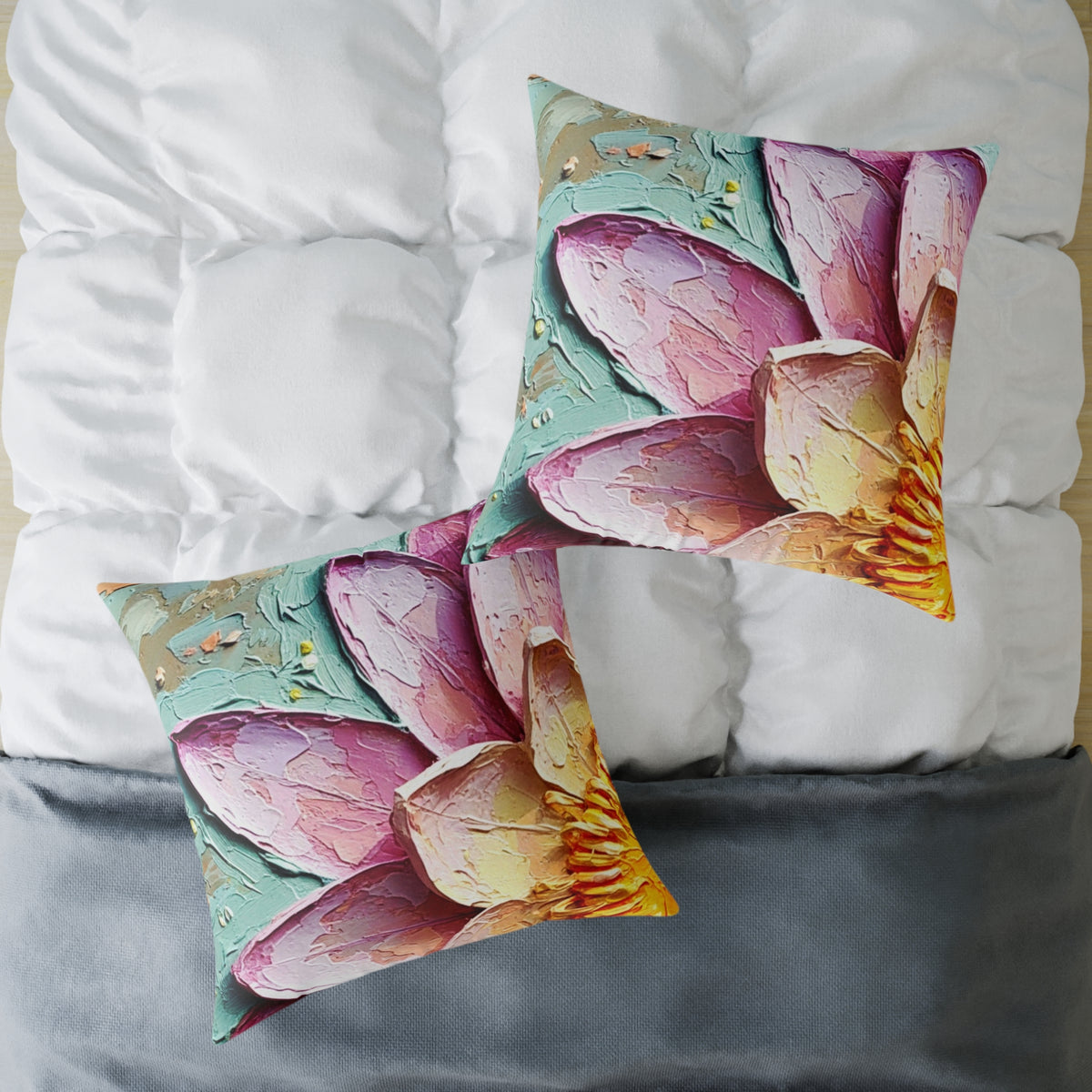 Pink Lotus Throw Cushion