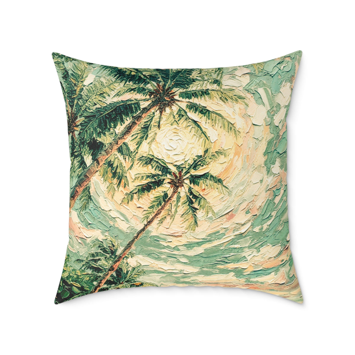 Coastal Palm Beach Throw Cushion
