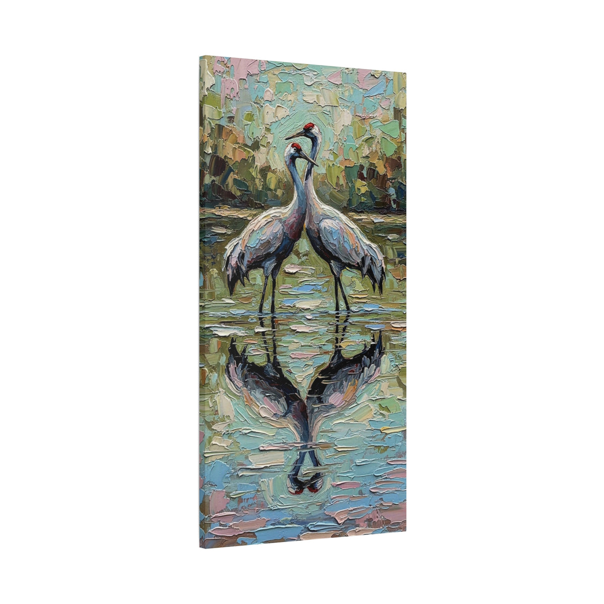 Brolga Reflection Canvas