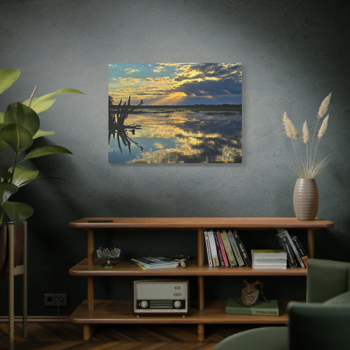 Yellow Water Sunset Canvas