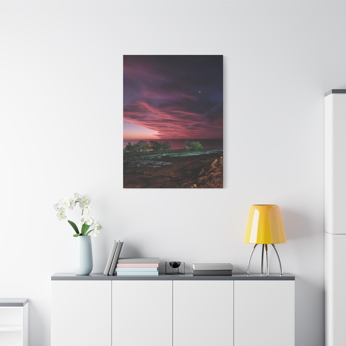 Moody Pink Sunset Canvas