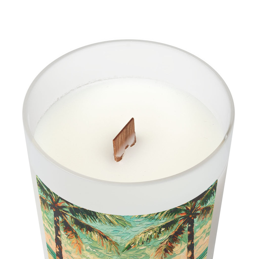 Coastal Palm Beach Frosted Glass Candle