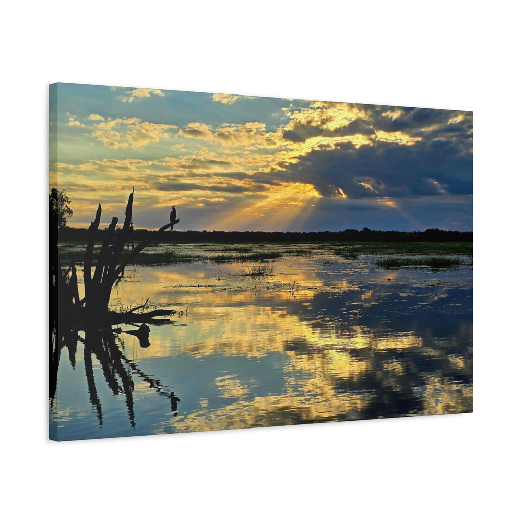 Yellow Water Sunset Canvas