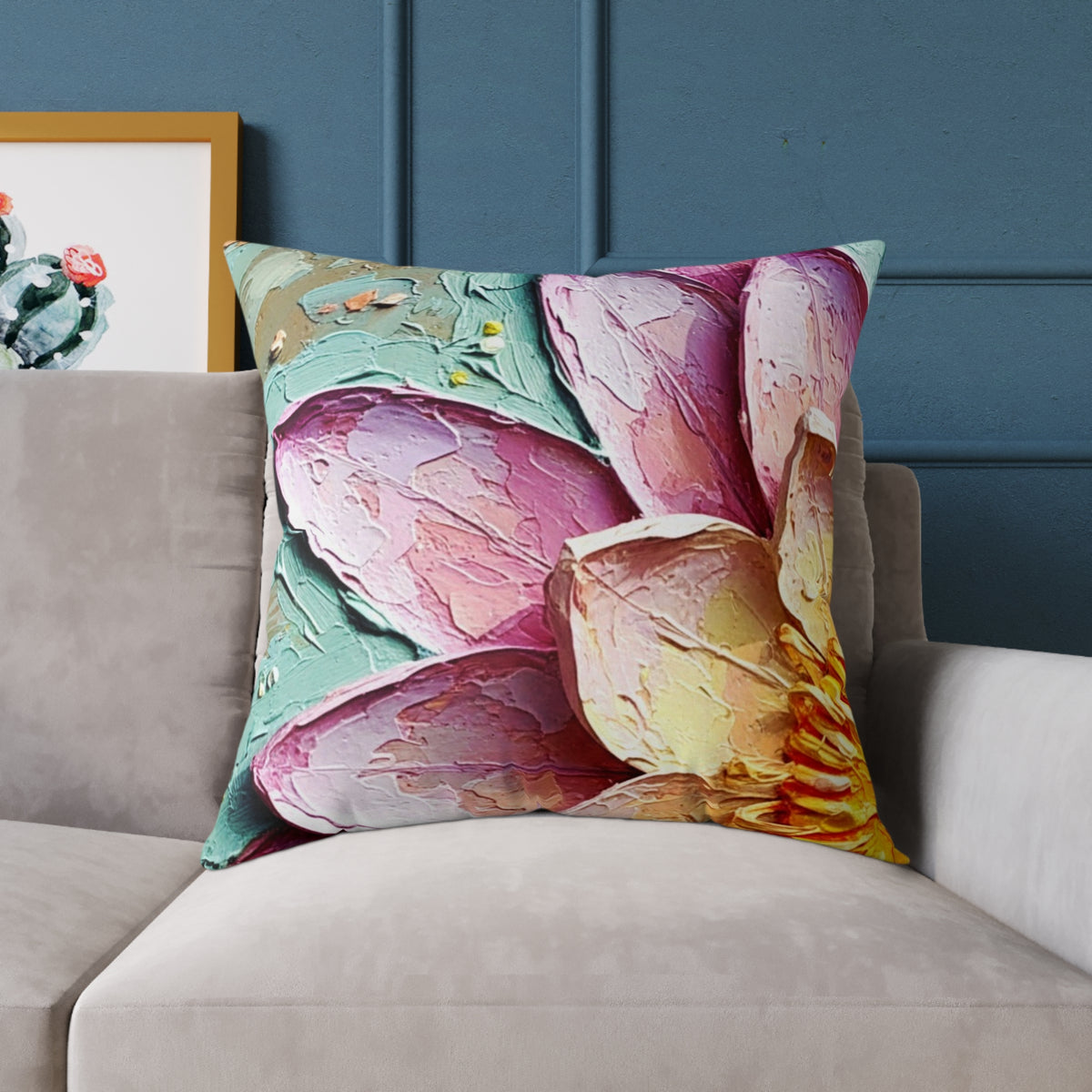 Pink Lotus Throw Cushion