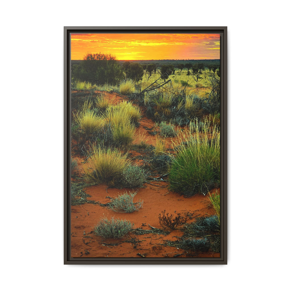 Desert Sunset Framed Canvas