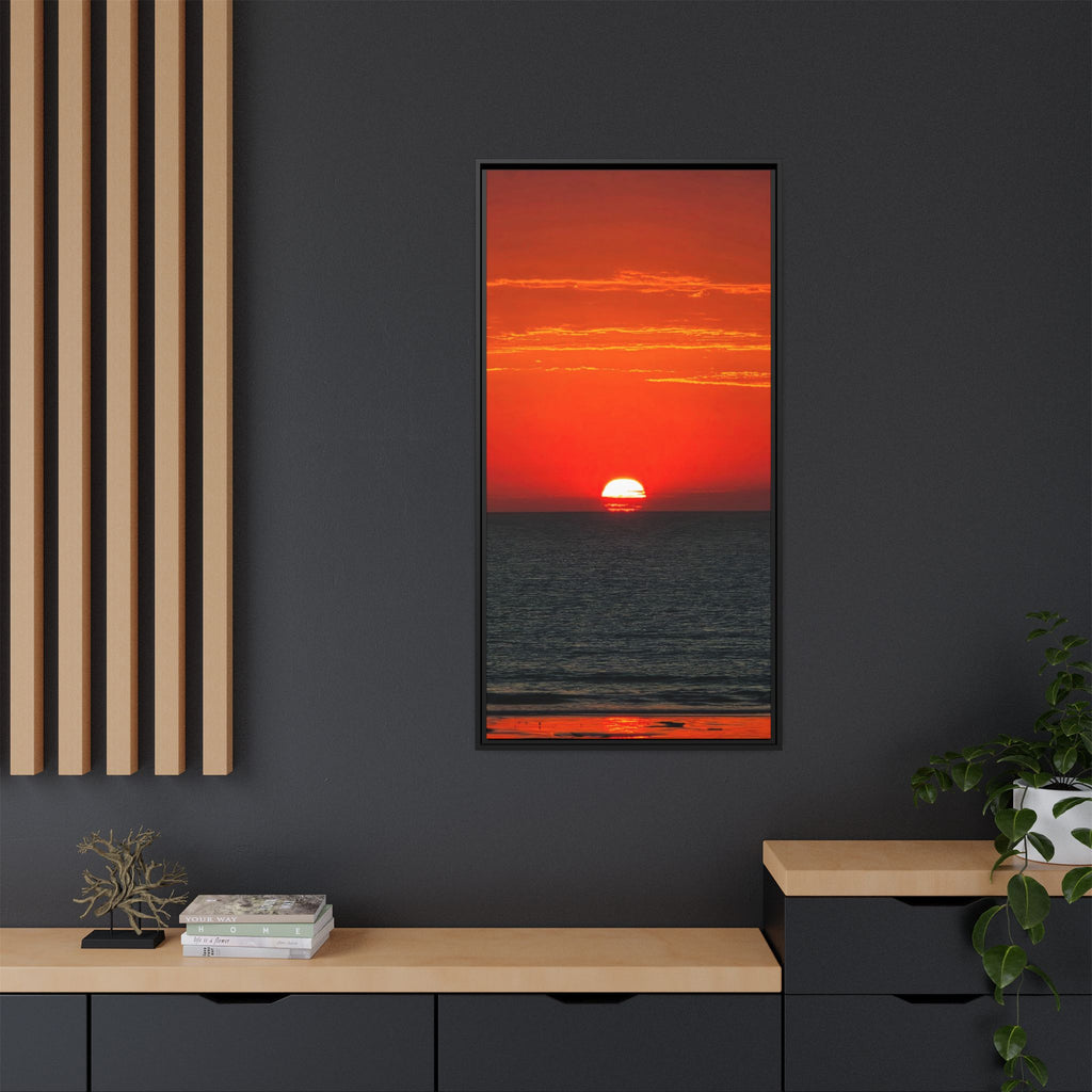 Broome Red Sunset- Framed canvas