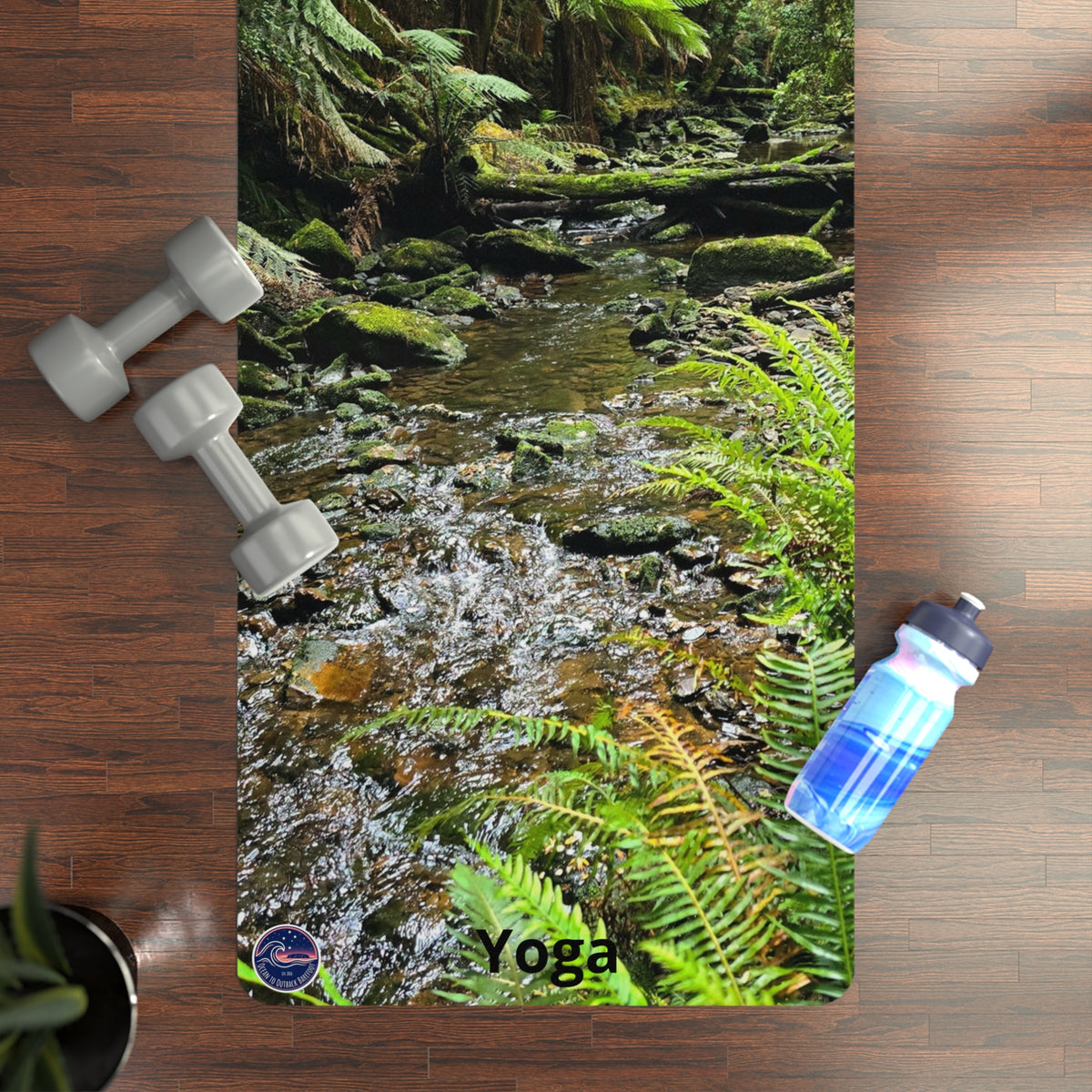 Rainforest Stream Rubber Yoga Mat