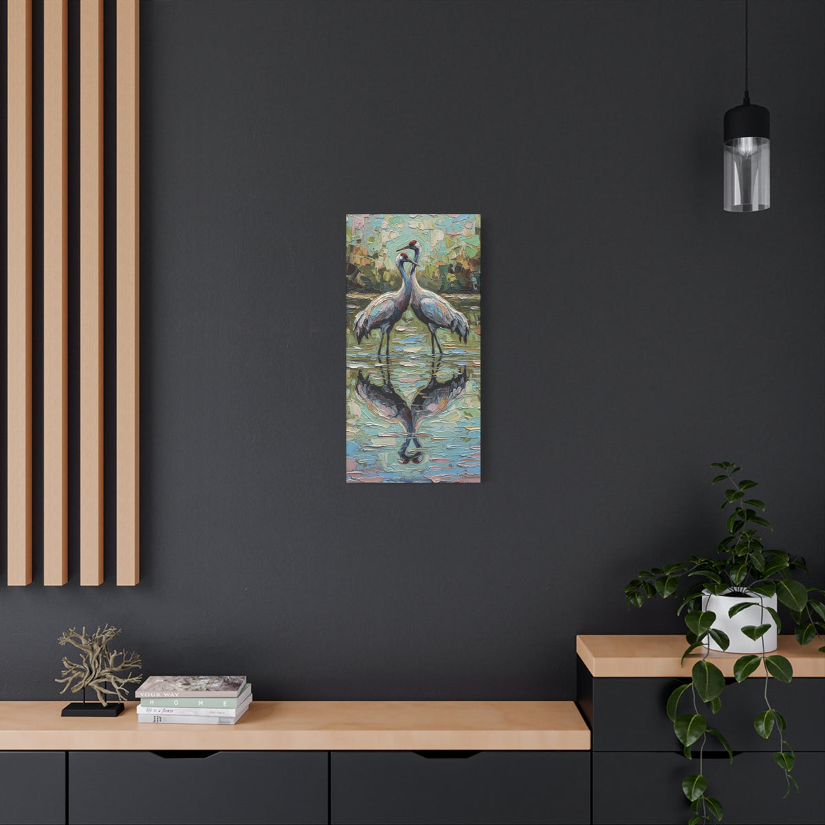 Brolga Reflection Canvas