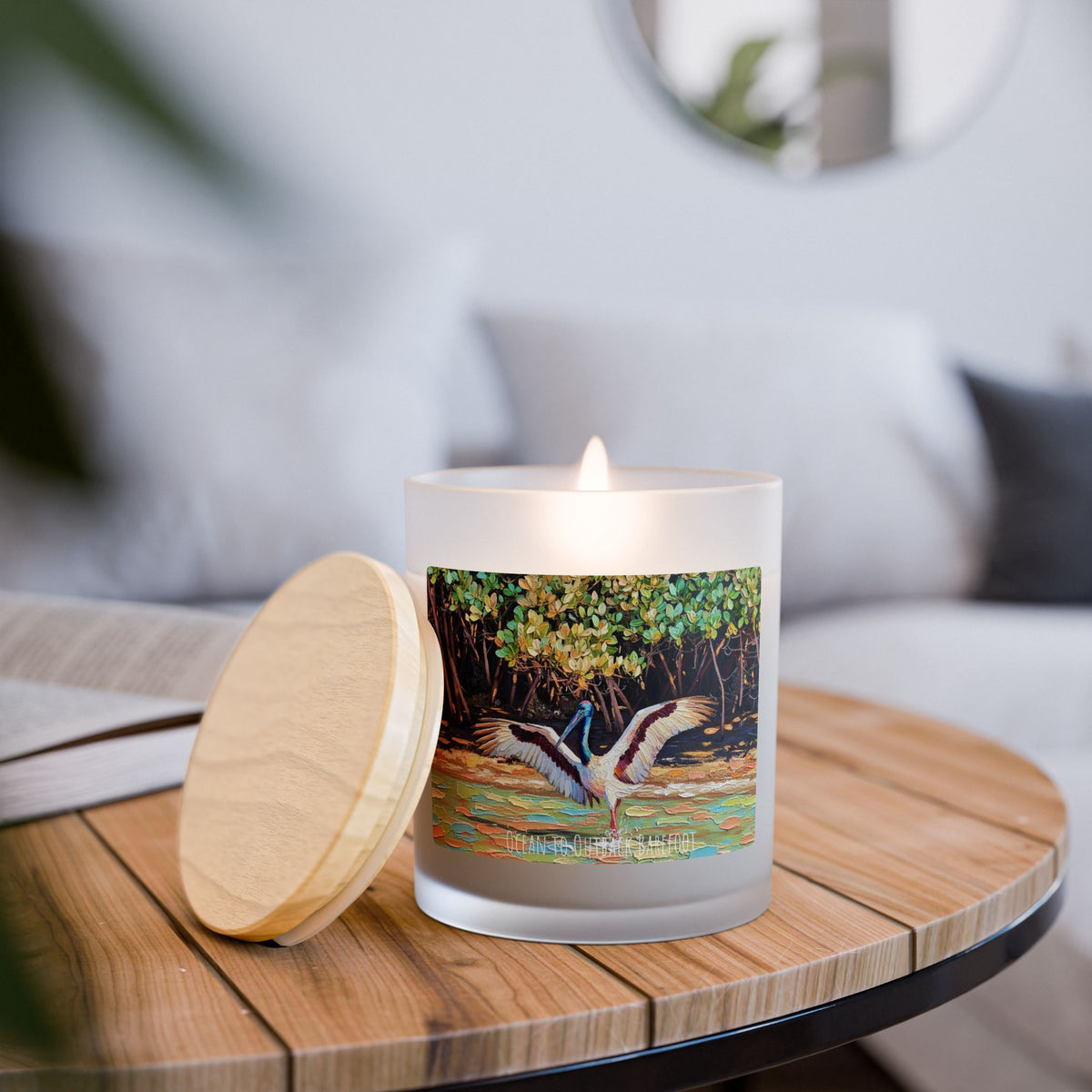 Palm Beach Fishing Black-Necked Stork Candle
