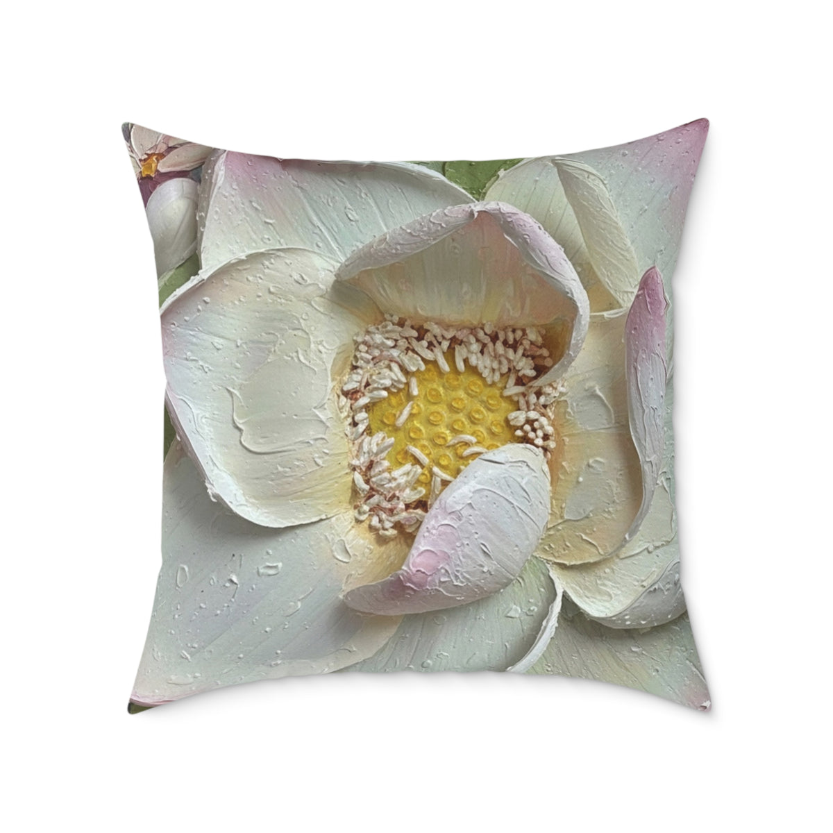 White Lotus Throw Cushion