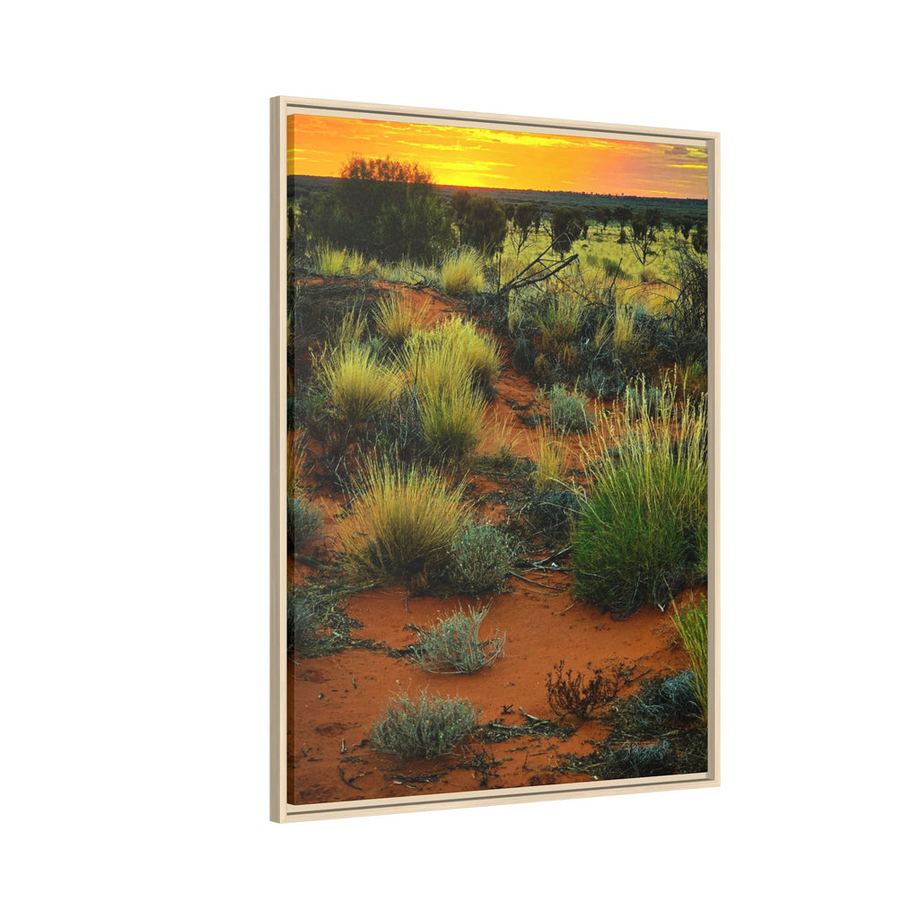 Desert Sunset Framed Canvas