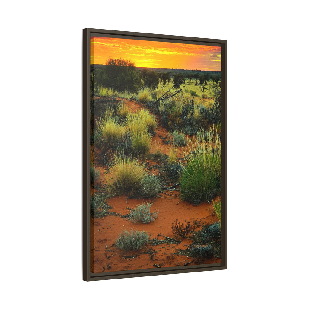 Desert Sunset Framed Canvas