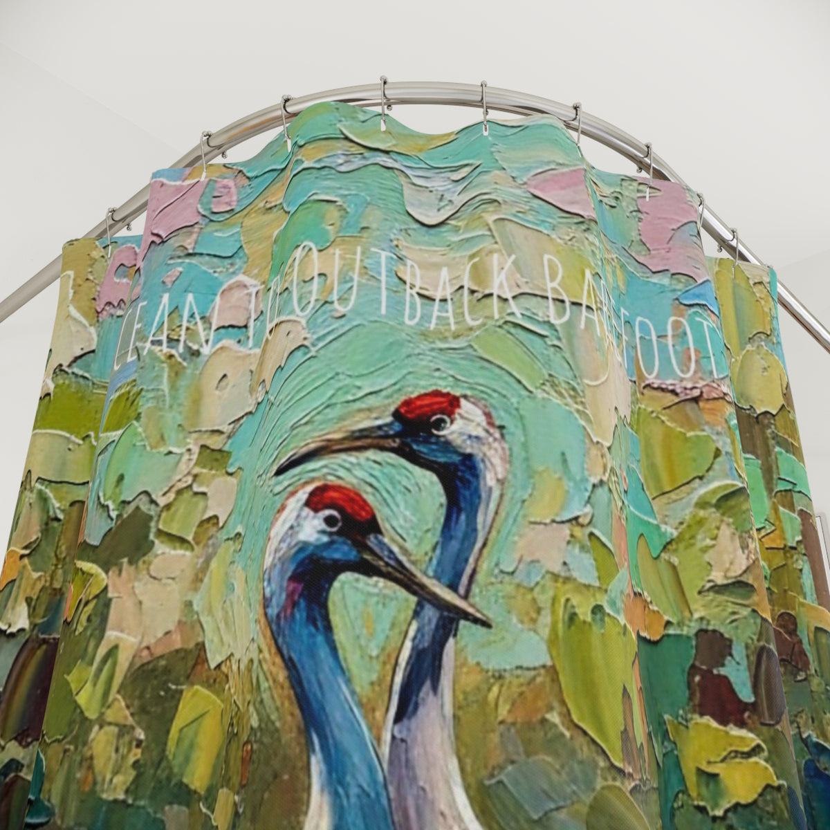 Brolga Pair Wetlands Shower Curtain