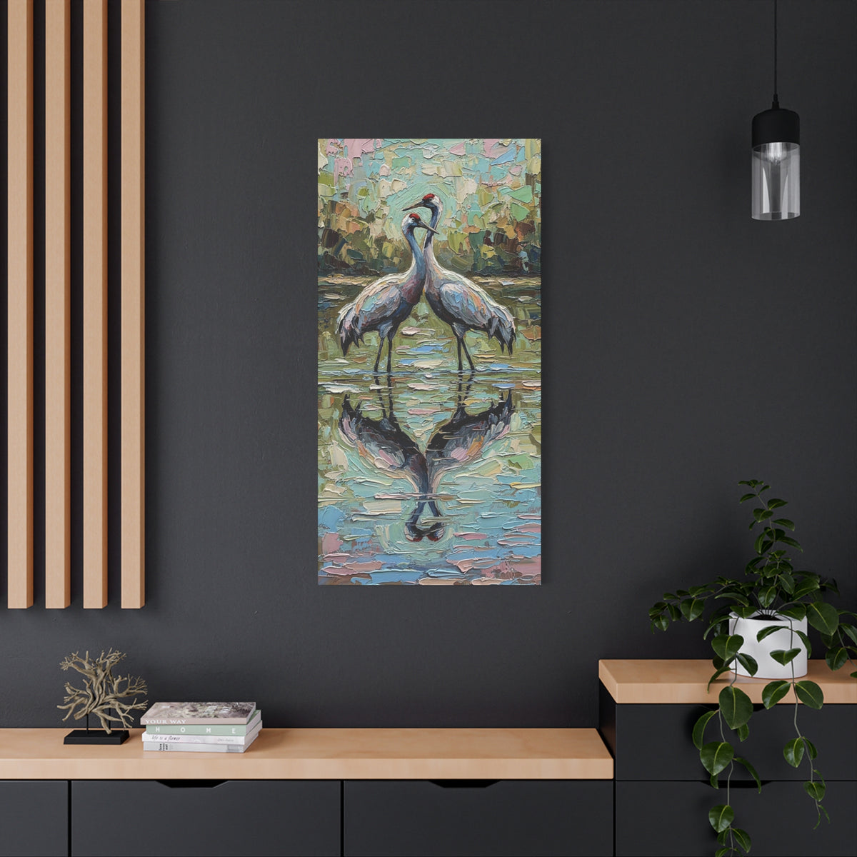 Brolga Reflection Canvas