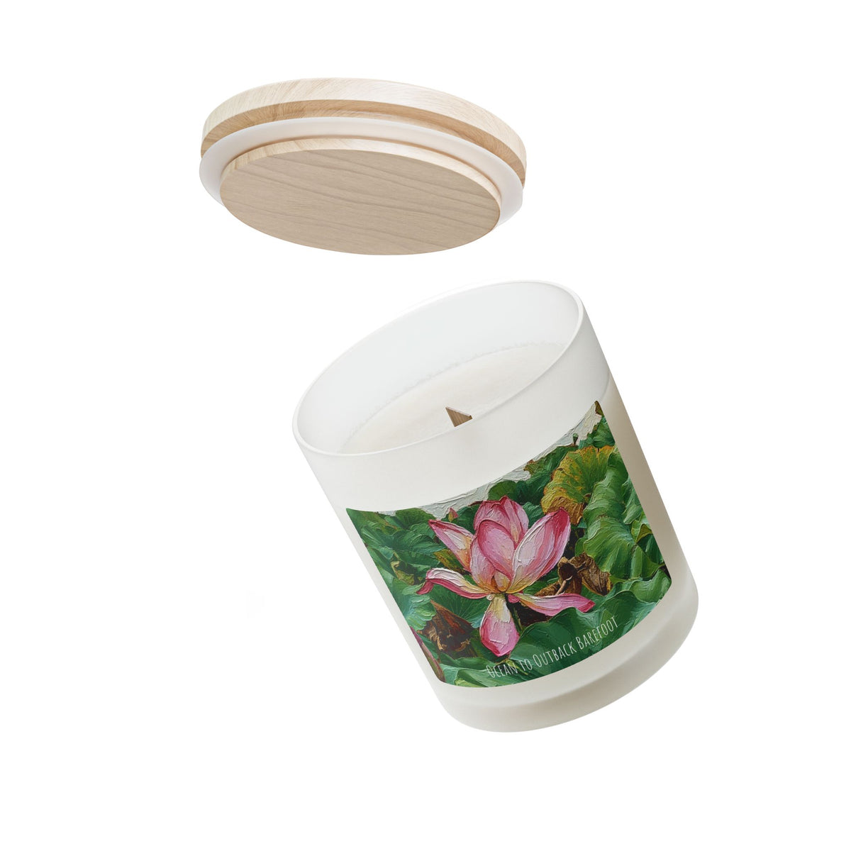Wetlands Pink Lotus Floral Candle