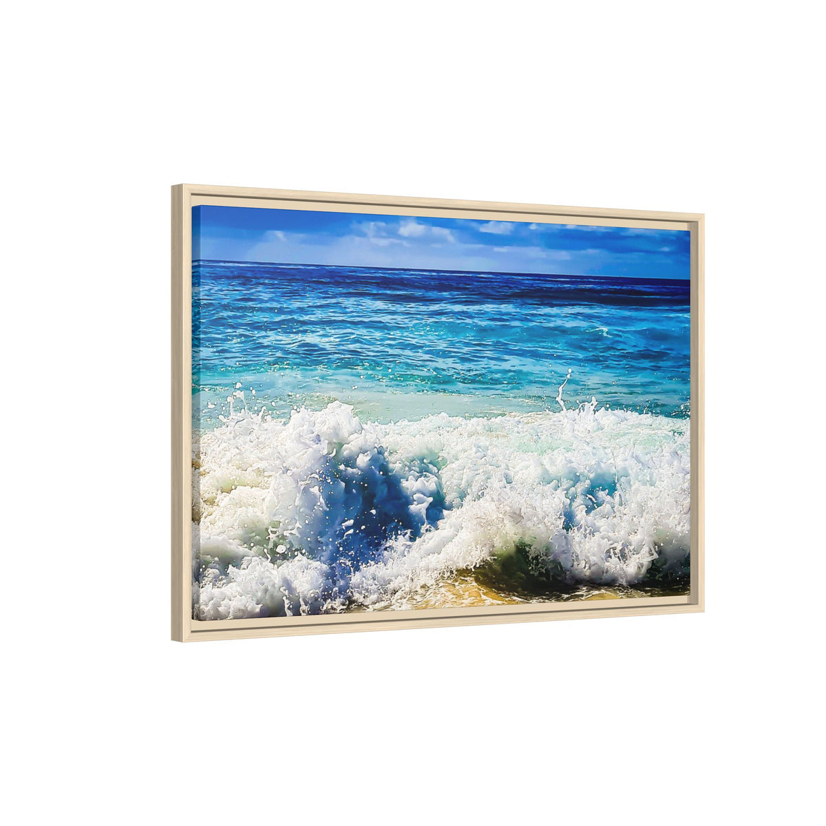 Ocean Waves Framed Canvas