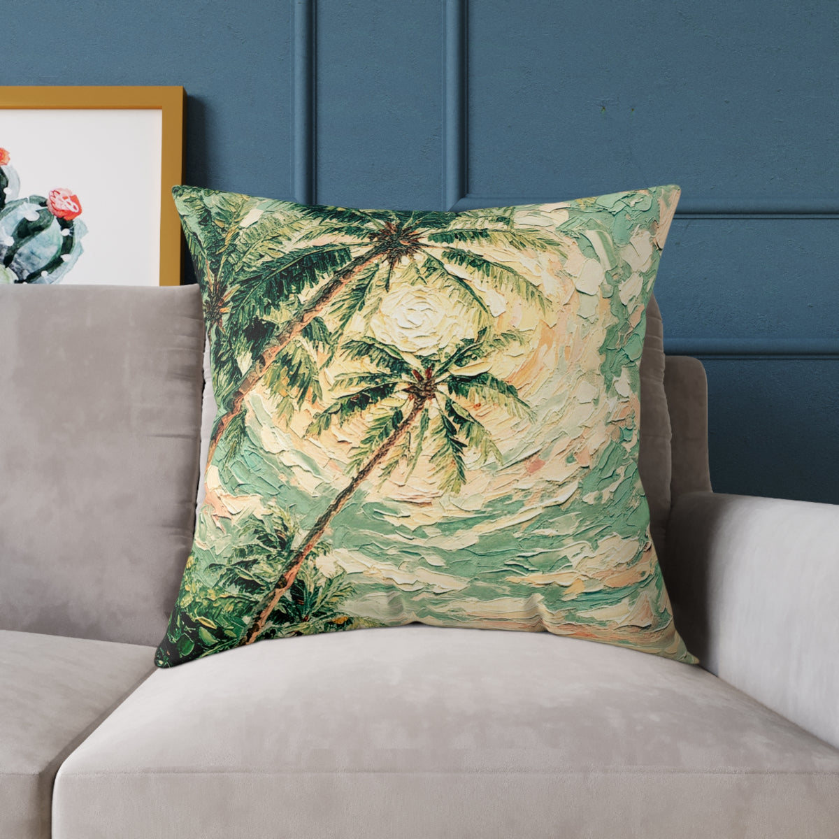 Coastal Palm Beach Throw Cushion
