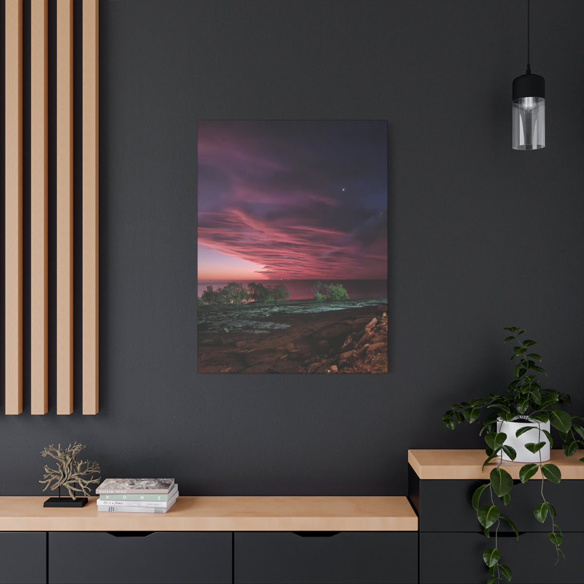 Moody Pink Sunset Canvas