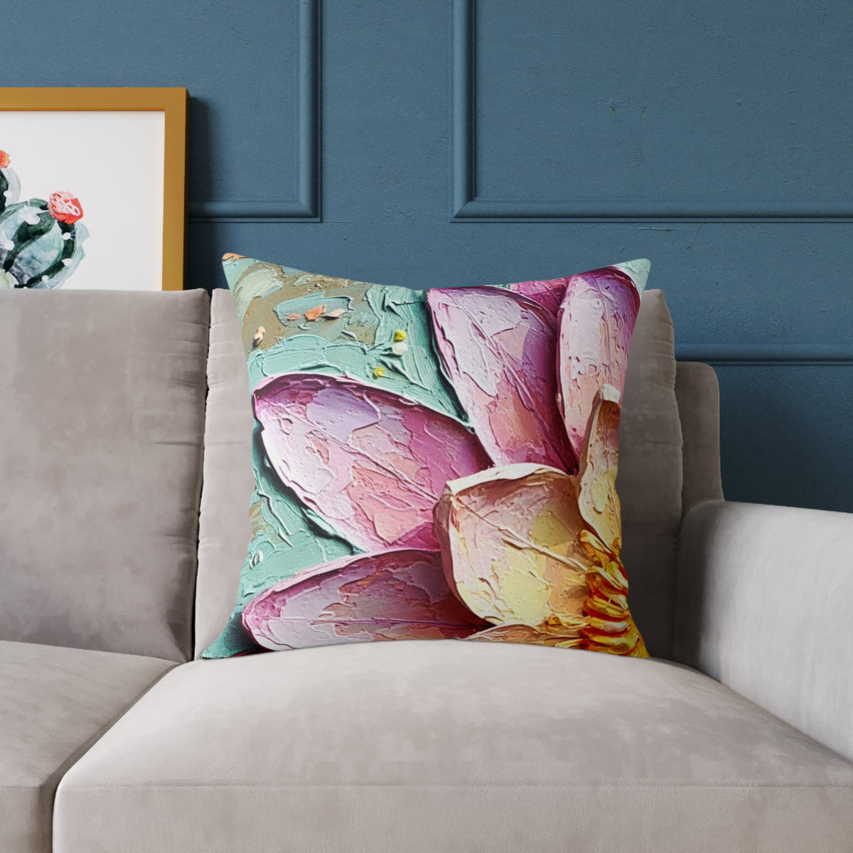 Pink Lotus Throw Cushion