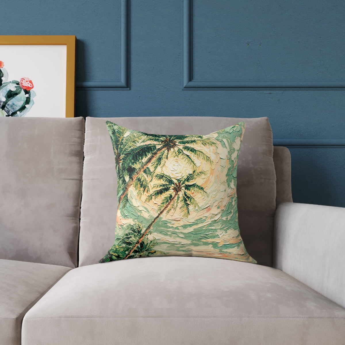 Coastal Palm Beach Throw Cushion