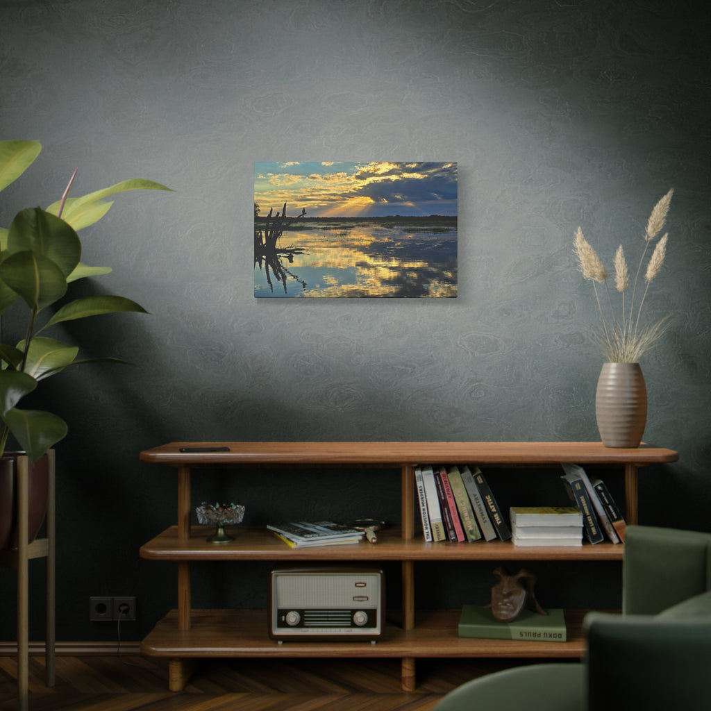 Yellow Water Sunset Canvas