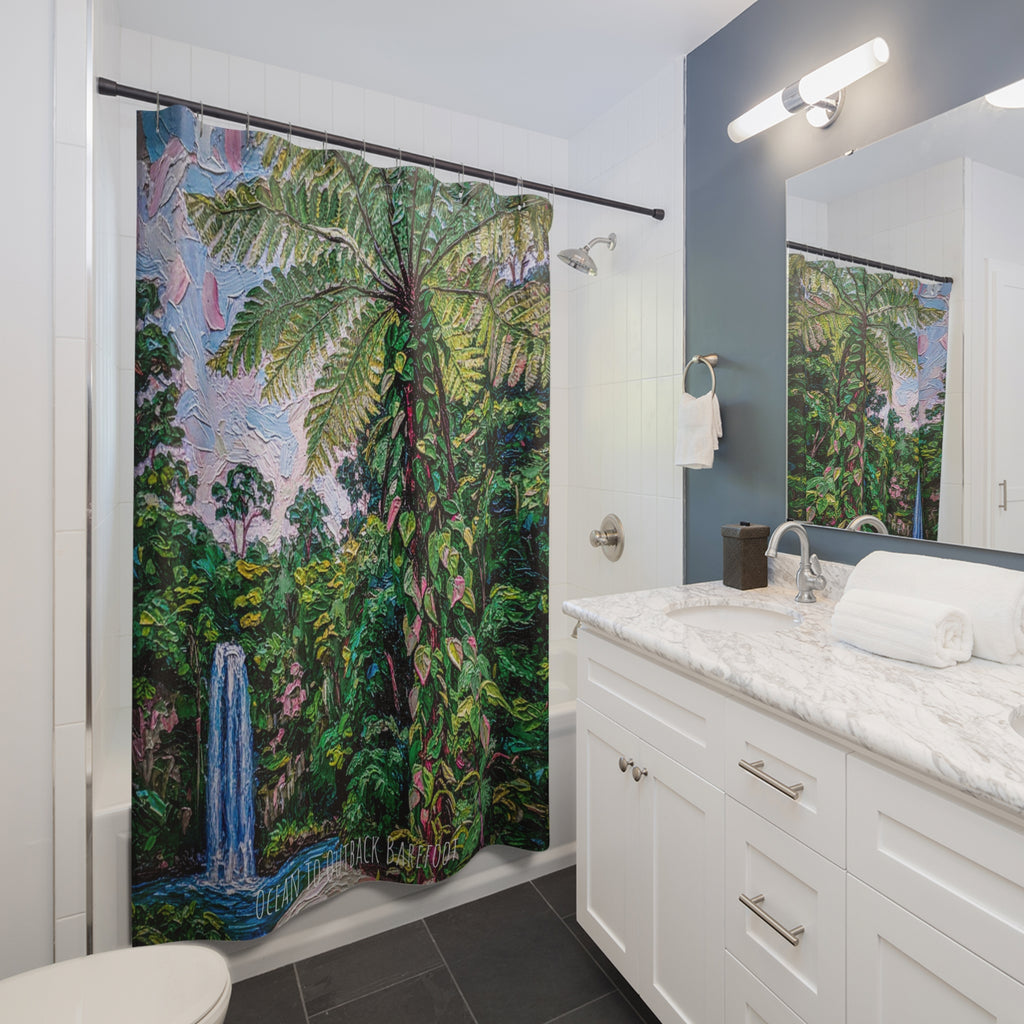Waterfall Rainforest Shower Curtain