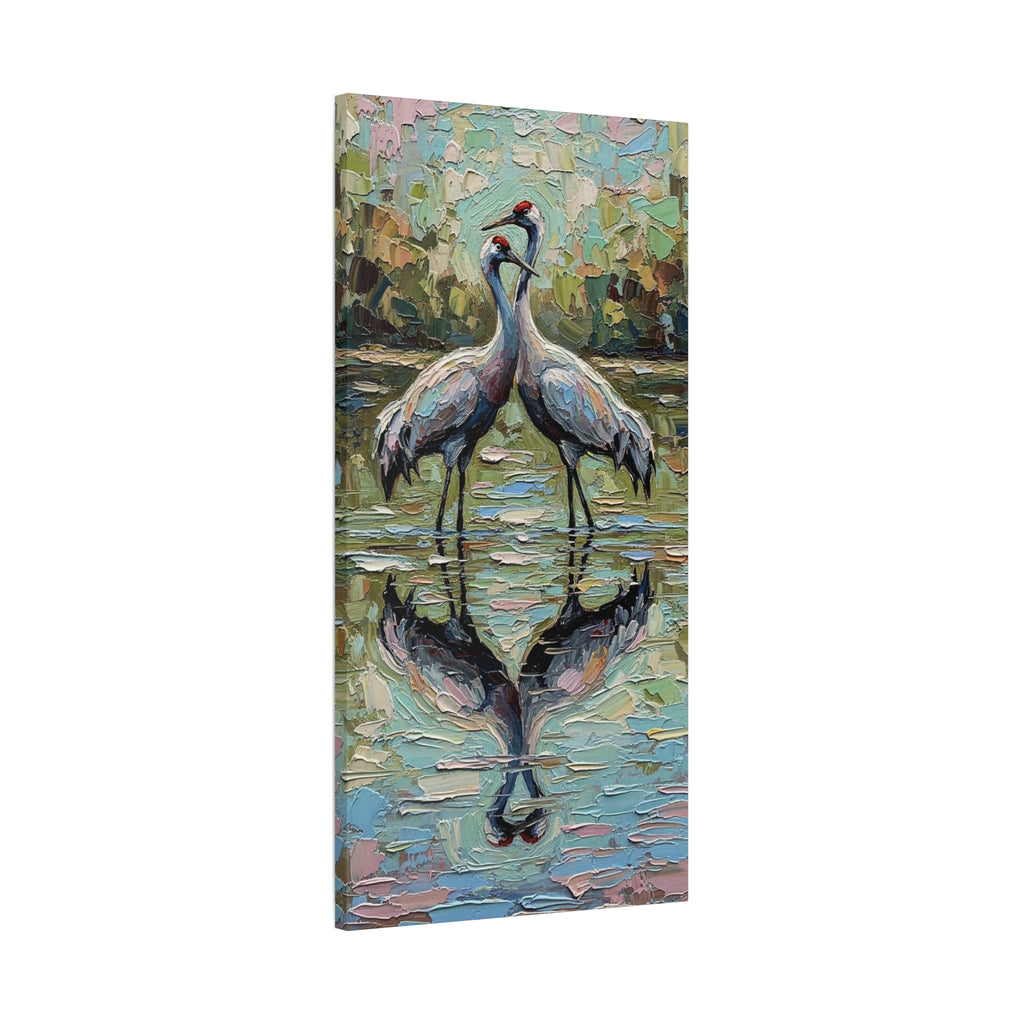 Brolga Reflection Canvas