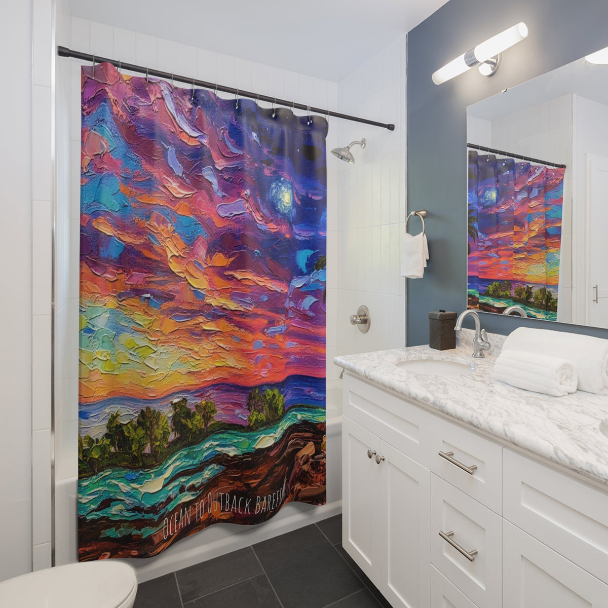 Tropical Sunset Shower Curtain