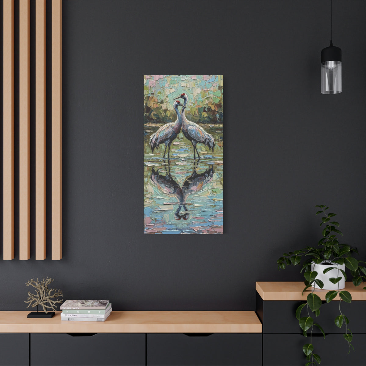 Brolga Reflection Canvas