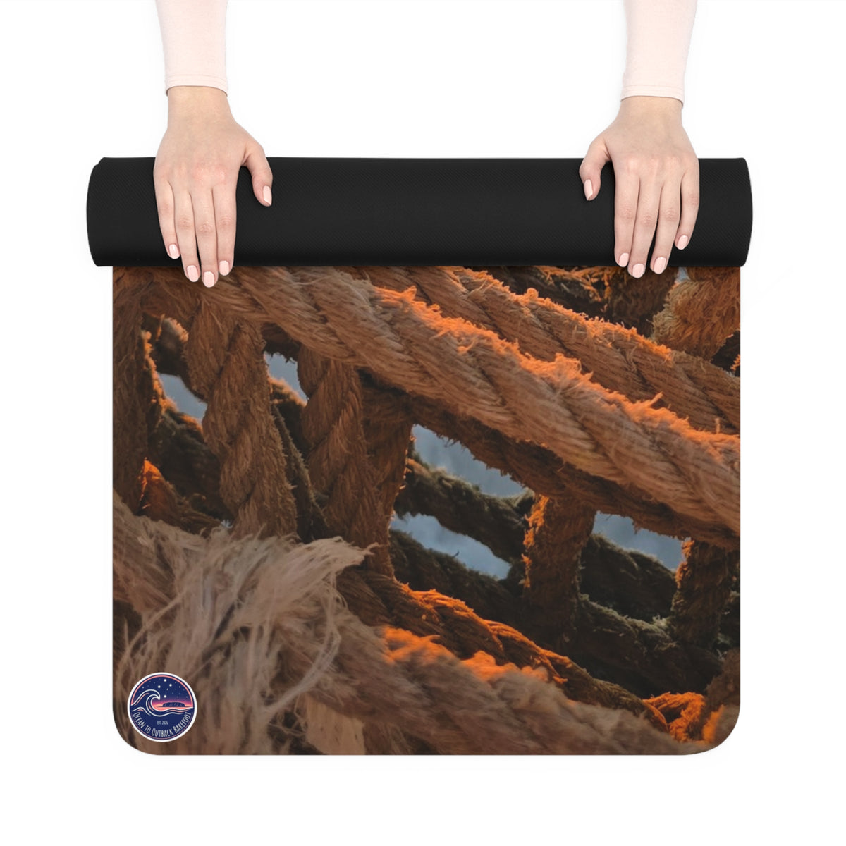Sunset Rope Beach Yoga Mat