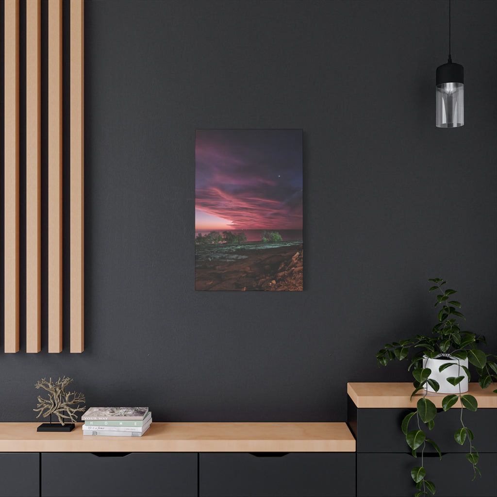 Moody Pink Sunset Canvas