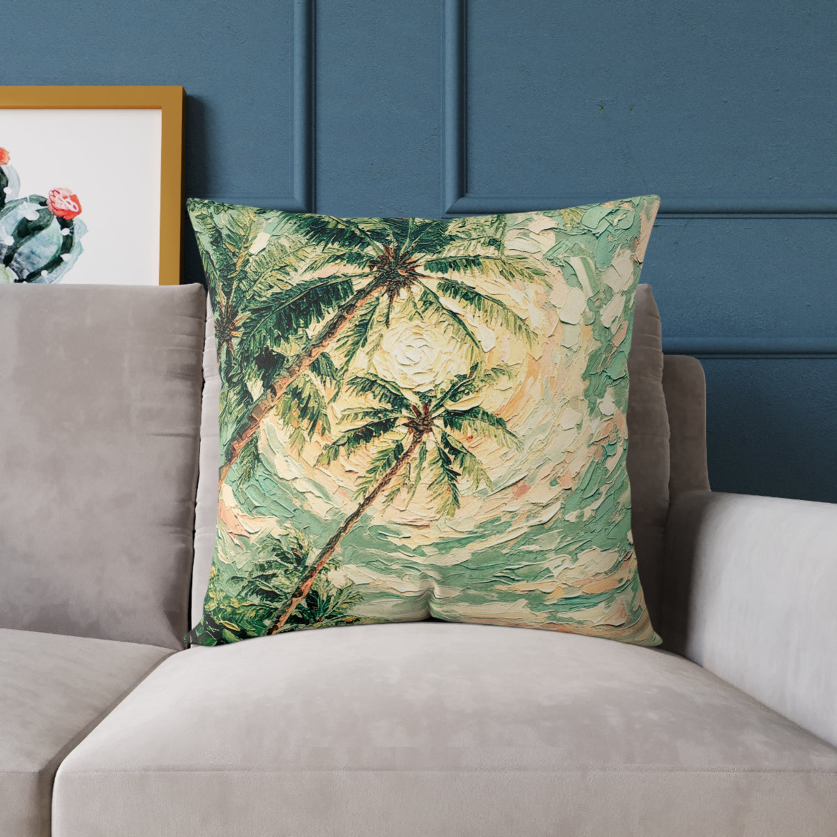 Coastal Palm Beach Throw Cushion