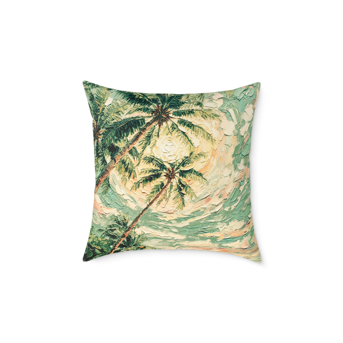 Coastal Palm Beach Throw Cushion