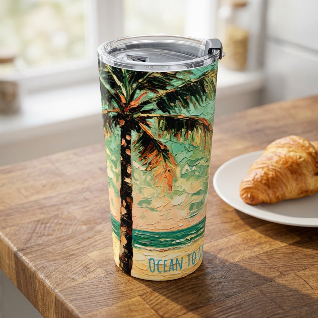 Coastal Palm Beach 20oz Tumbler