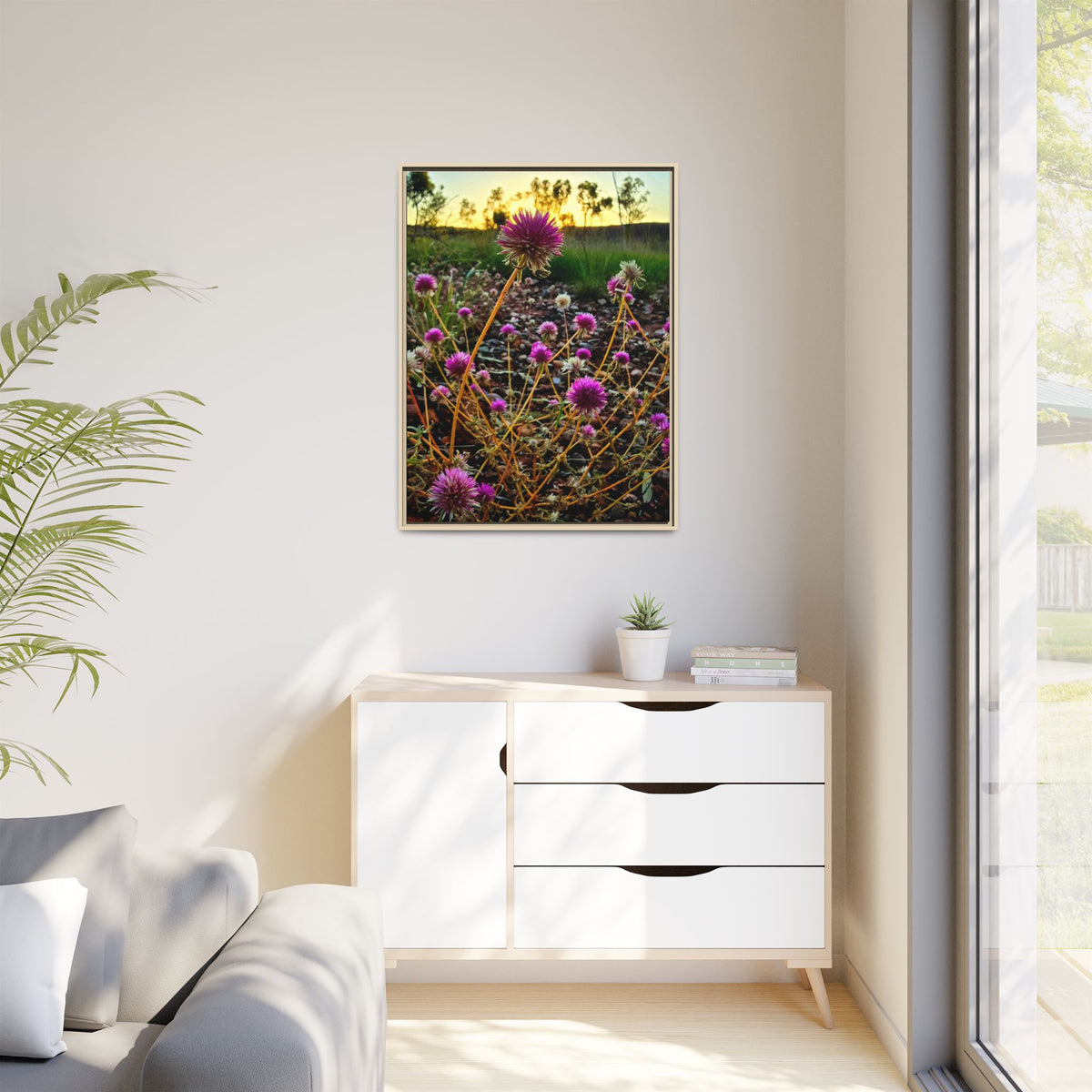 Framed Wildflower Canvas Print