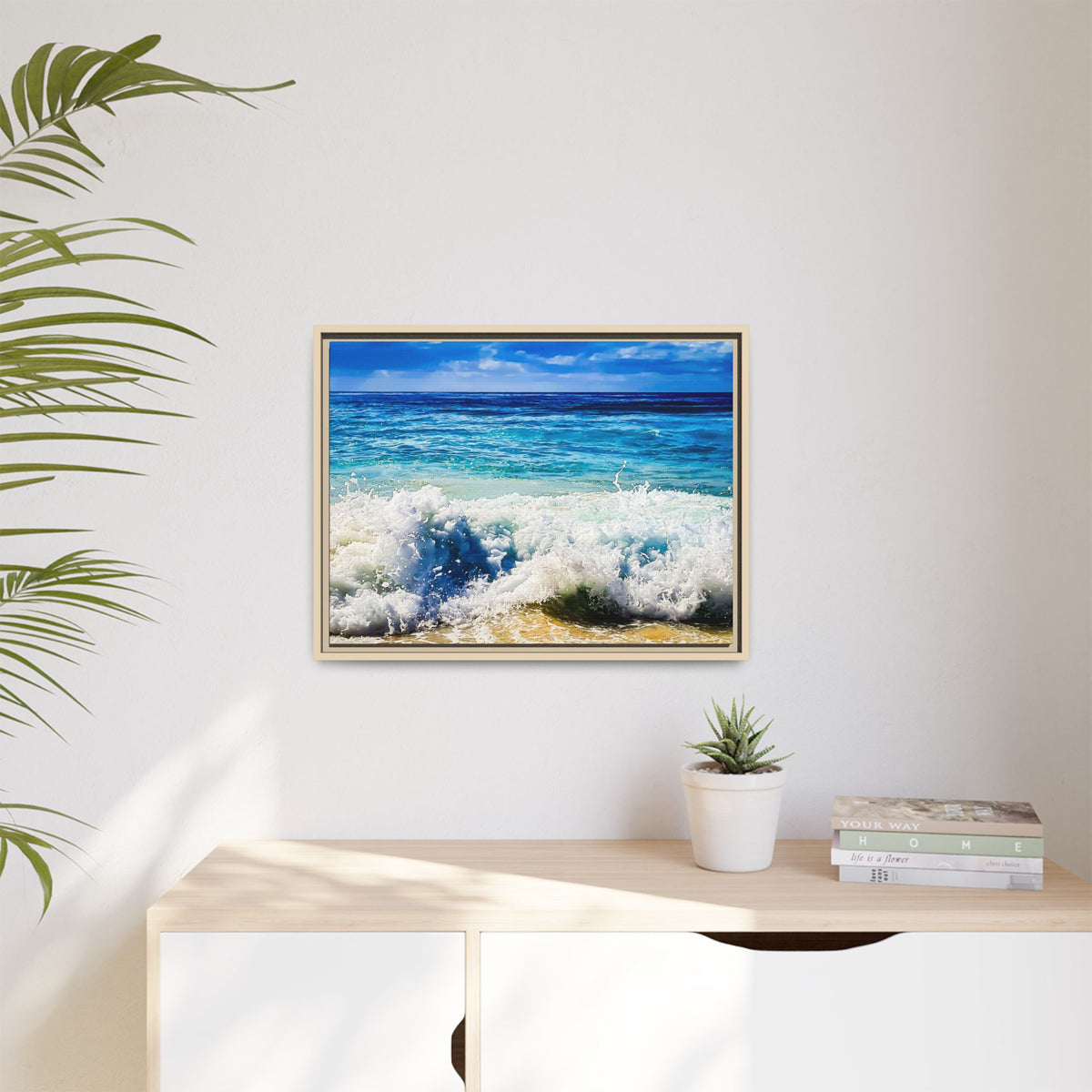 Ocean Waves Framed Canvas