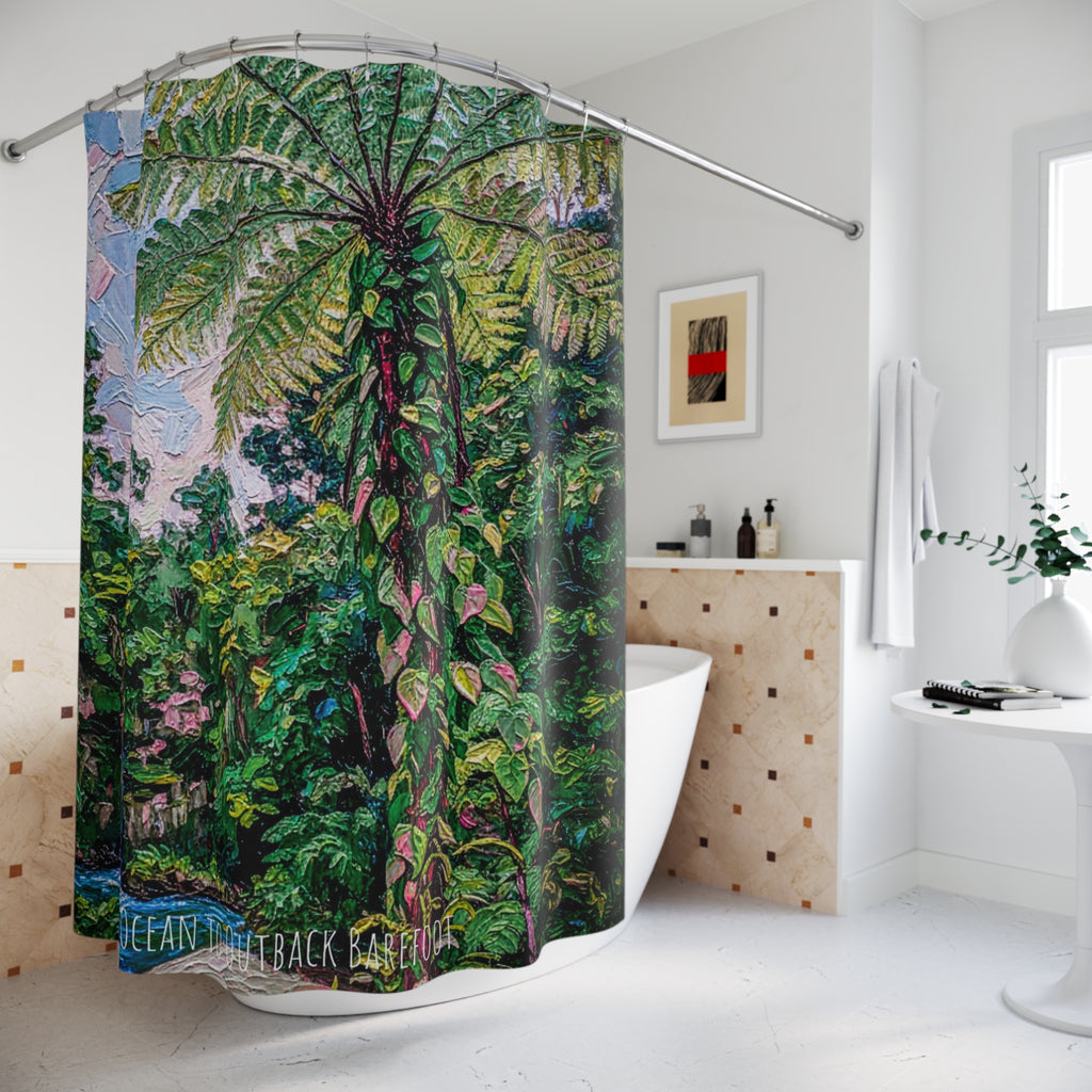 Waterfall Rainforest Shower Curtain