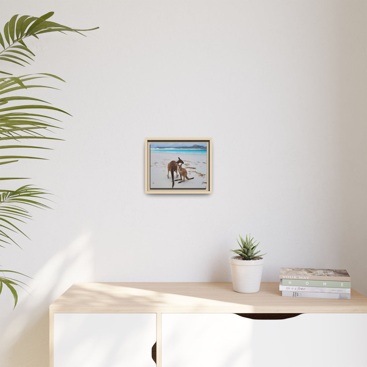 Kangaroo Beach Framed Canvas