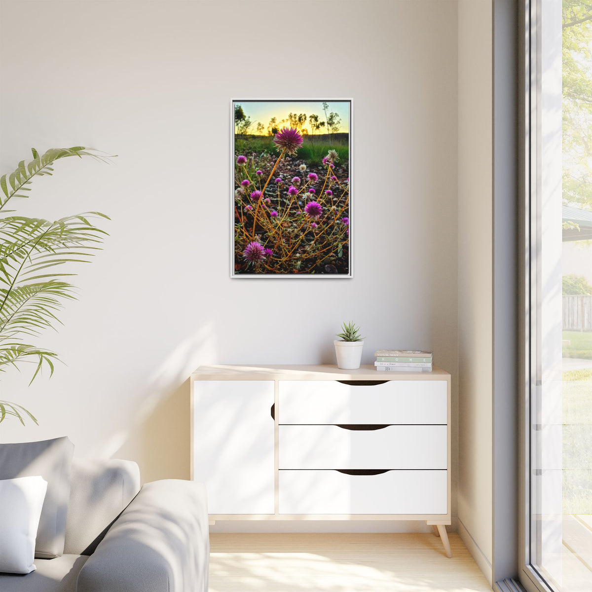 Framed Wildflower Canvas Print