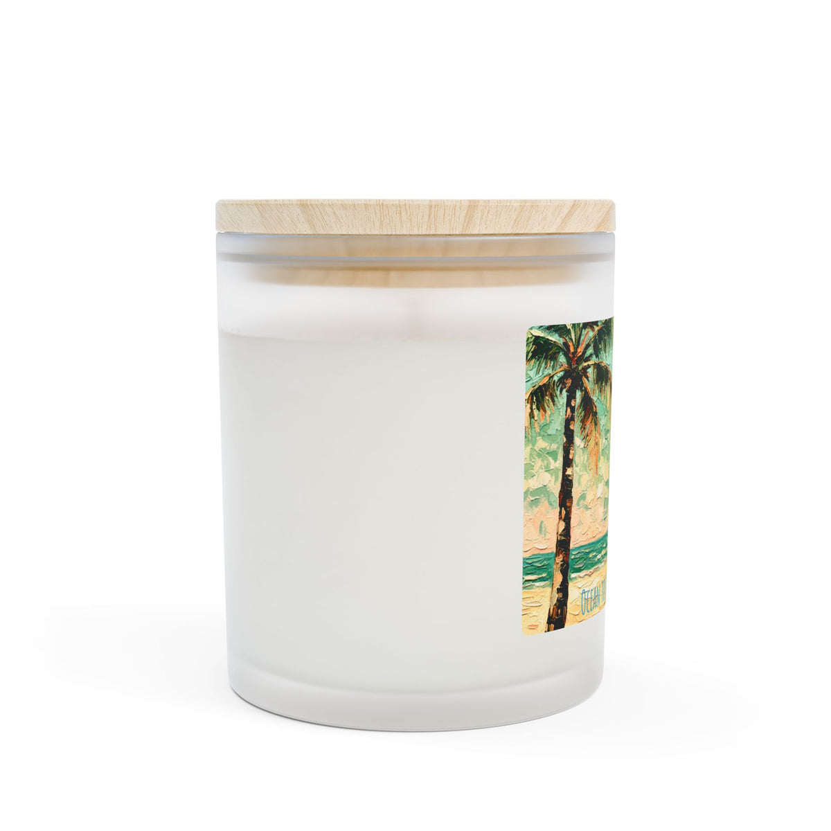Coastal Palm Beach Frosted Glass Candle