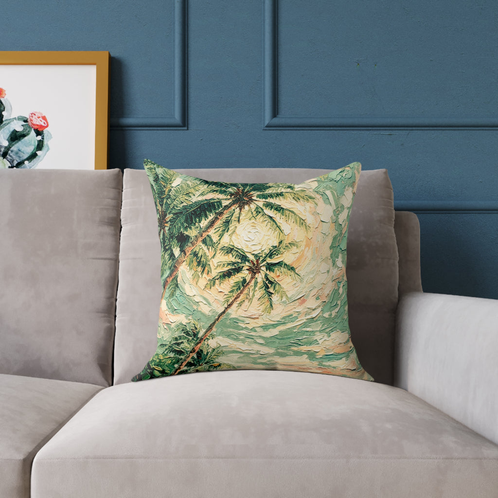 Coastal Palm Beach Throw Cushion