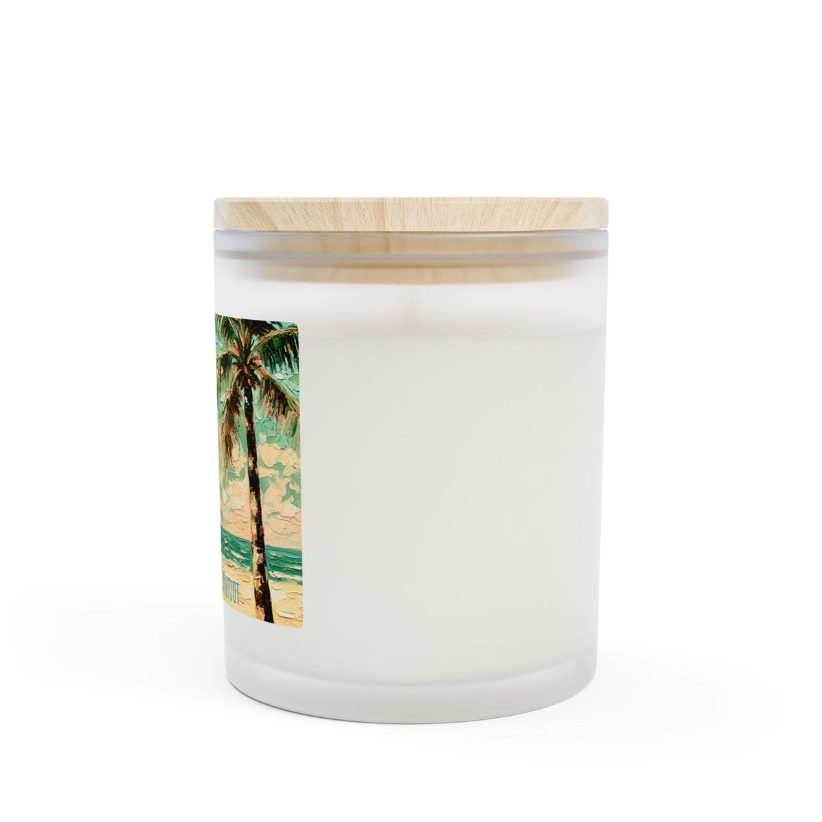 Coastal Palm Beach Frosted Glass Candle