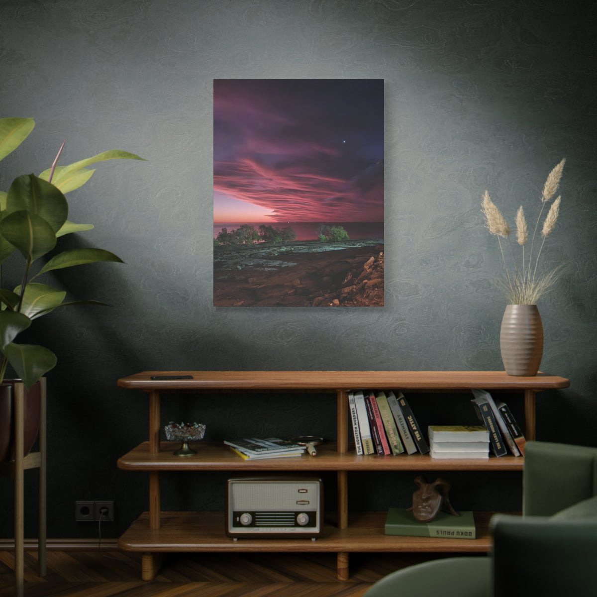 Moody Pink Sunset Canvas